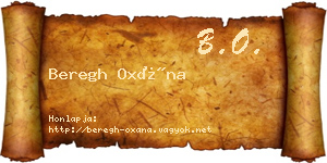 Beregh Oxána névjegykártya